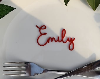 Personalized Acrylic Wedding Place Cards: Laser Cut Name Tags