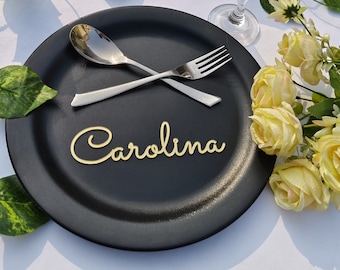 Personalized Acrylic Wedding Place Cards: Laser Cut Name Tags