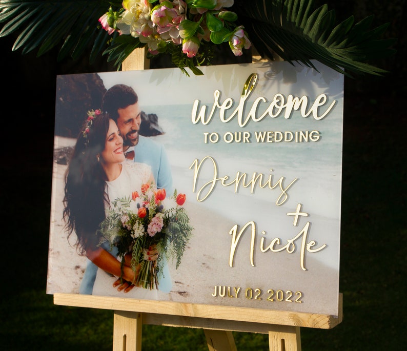 Clear Acrylic Wedding Sign Board Sign Boardacrylic Etsy