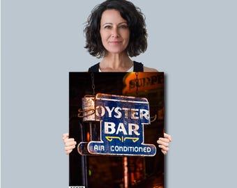 New Orleans Oyster Bar Sign Print - Crescent City Brew House Wall Art