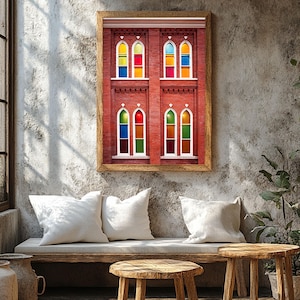 Nashville Wall Art Grand Ole Opry, Ryman Auditorium, Colorful Stained Glass Windows Photography, Country Music Art, Nashville Poster