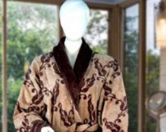 Ladies Bathrobe 100% Cotton Unisex Terry Toweling Shawl Dressing Gown BathRobe