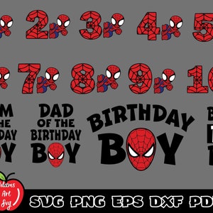 Birthday Numbers Svg, Birthday Numbers Png,Birthday Boy Sticker, Birthday for Boy Svg Cricut, Cut files,Birthday Boy Clipart