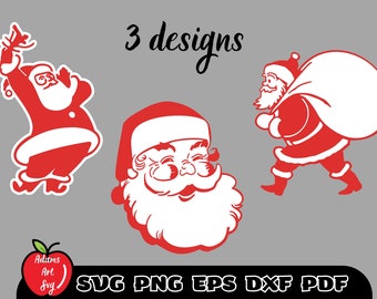 Vintage Santa Svg, christmas Svg, Santa Face Svg, Christmas Svg,Santa Claus Svg, Santa Head Svg, Funny Santa Svg,Cut Files