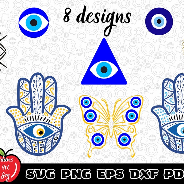 Evil Eye svg Bundle,Humsa Svg,Turkish Eye svg, Evil Eye Protection svg, Cut Files