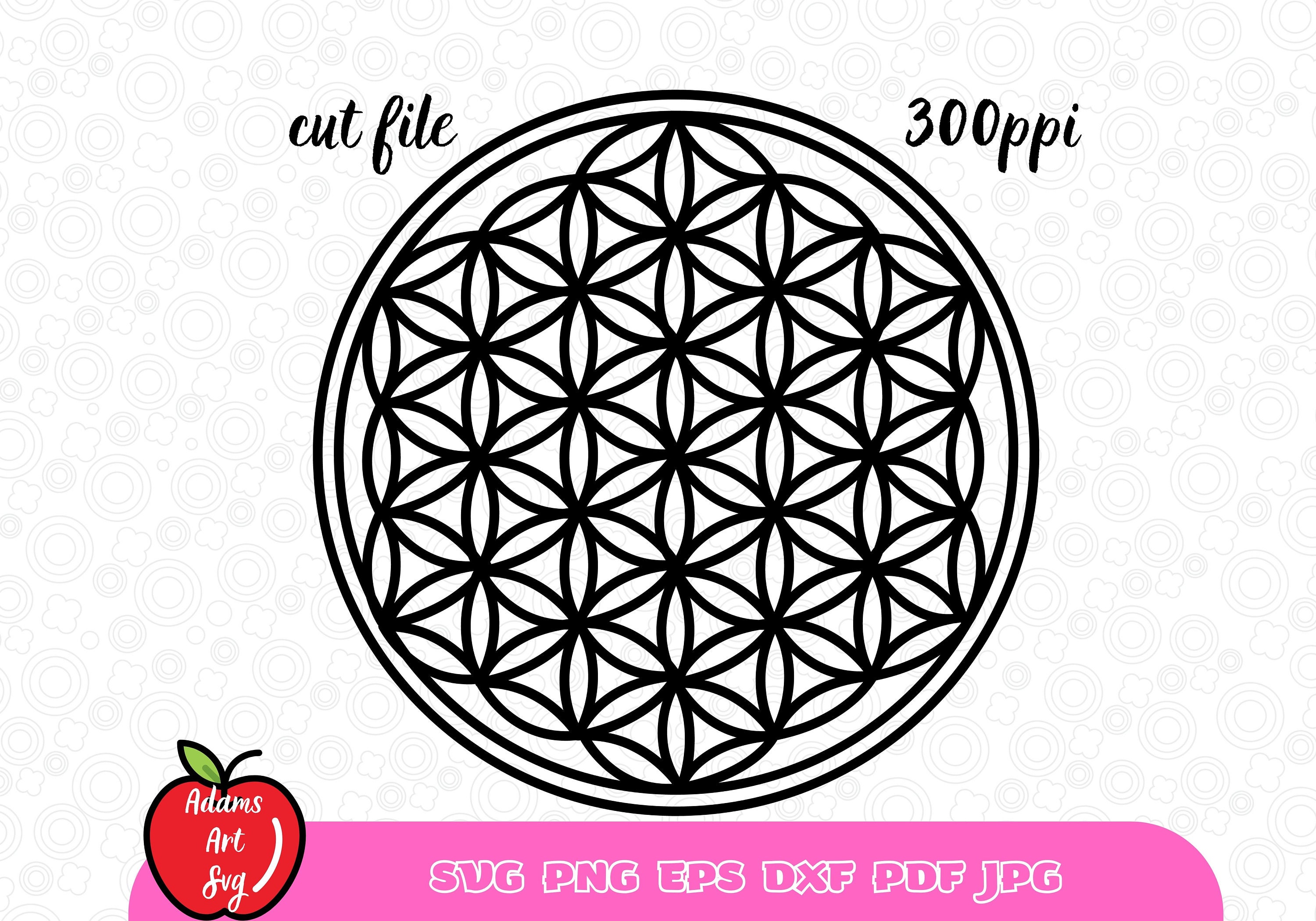 Flower of Life Svg Flower of Life Png Mandala Svgsacred - Etsy