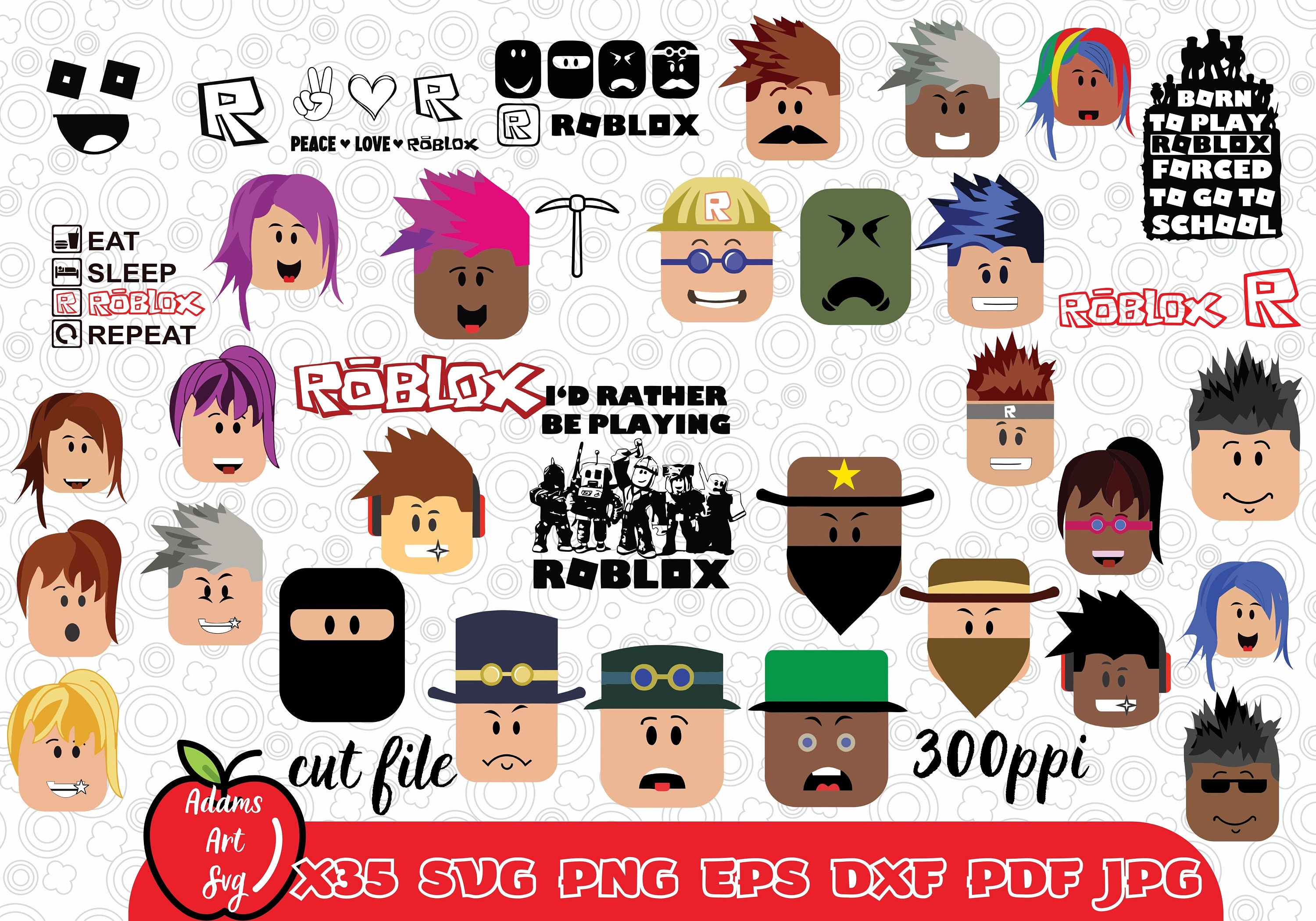 ROBLOX Svg Mega Bundle , Roblox Png , For Cricut