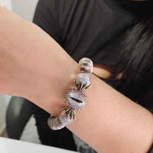 Handcrafted Gothic Snake Eye Bracelet - Artisan Lampwork Glass Fantasy Jewelry for Magic Lovers & Cosplay image 5