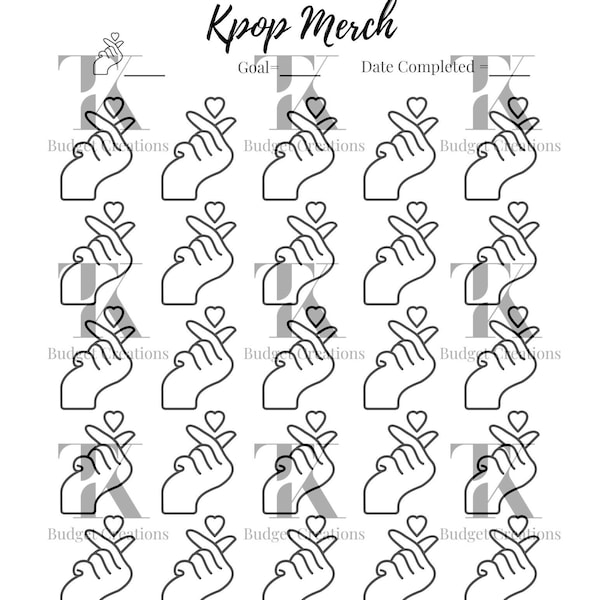Kpop Merch - PDF Savings Challenge