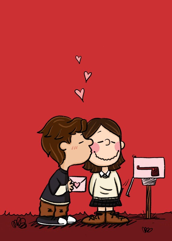 Custom Peanuts-style Portrait, Cartoon Illustration, Digital Hand-Drawn (Digital File)