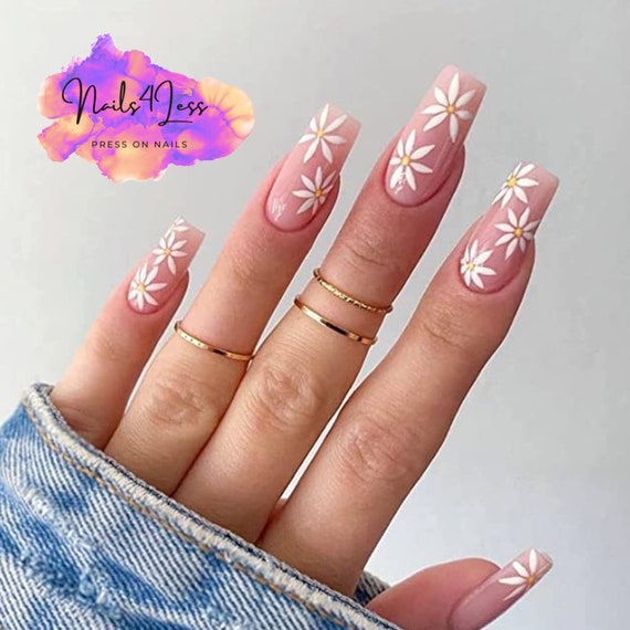 Glossy Oval Press on Nails Almond Fake Nails Pre Designed Cute French Nails  Tips Full Cover Acrylic False Nails Sets for Women and Girls 24Pcs -  Walmart.com