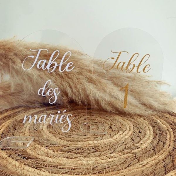 Centres de table en plexi personnalisés