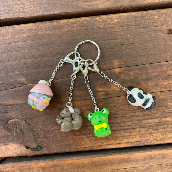 custom animal keychains, cute wildlife accessories, nature keychains, custom chibi keychain, custom pet keychain