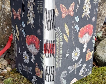 Handbound A5 Botanical Watercolour Notebook – Lay Flat Sketchbook Journal, 300gsm Acid-Free Paper