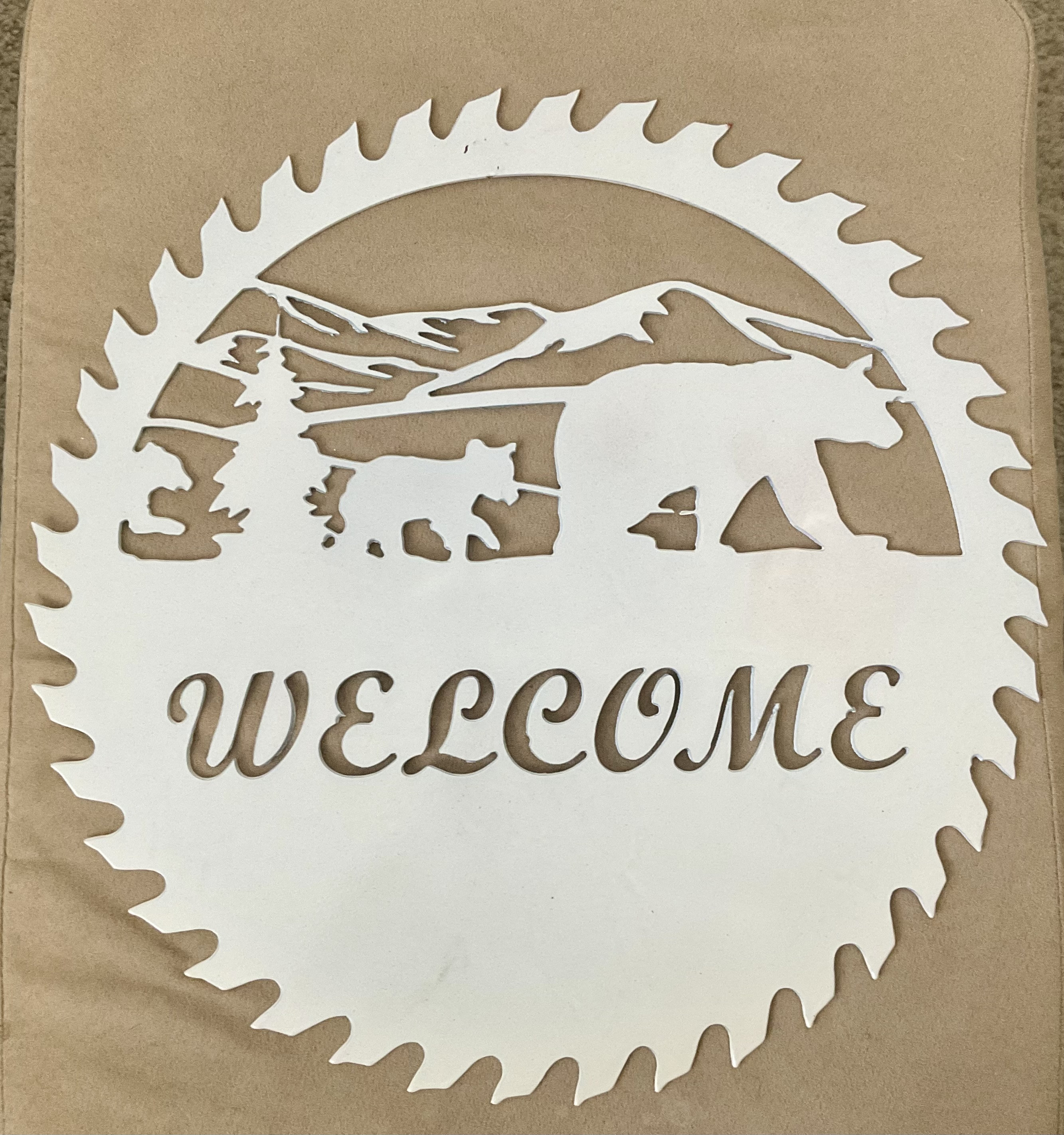 Powder Welcome Signs Powdered Coated White Welcome Sign - Etsy