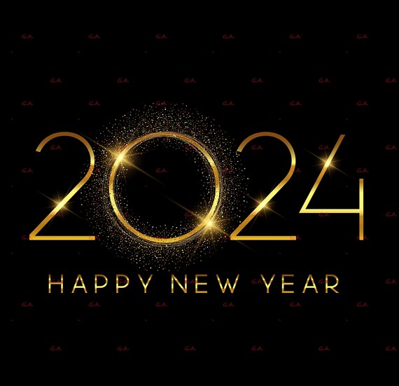 2024 Happy New Year, Luxury Greeting Card Background SVG, 24K Golden  Calendar Elements PNG, Gold Calendar Clipart - Etsy