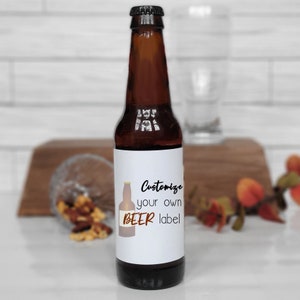 Create Your Own Beer Bottle Labels, 6 Physical Labels per Sheet, Great for Homemade Beer, Weddings & Bridal Showers, Anniversary Parties