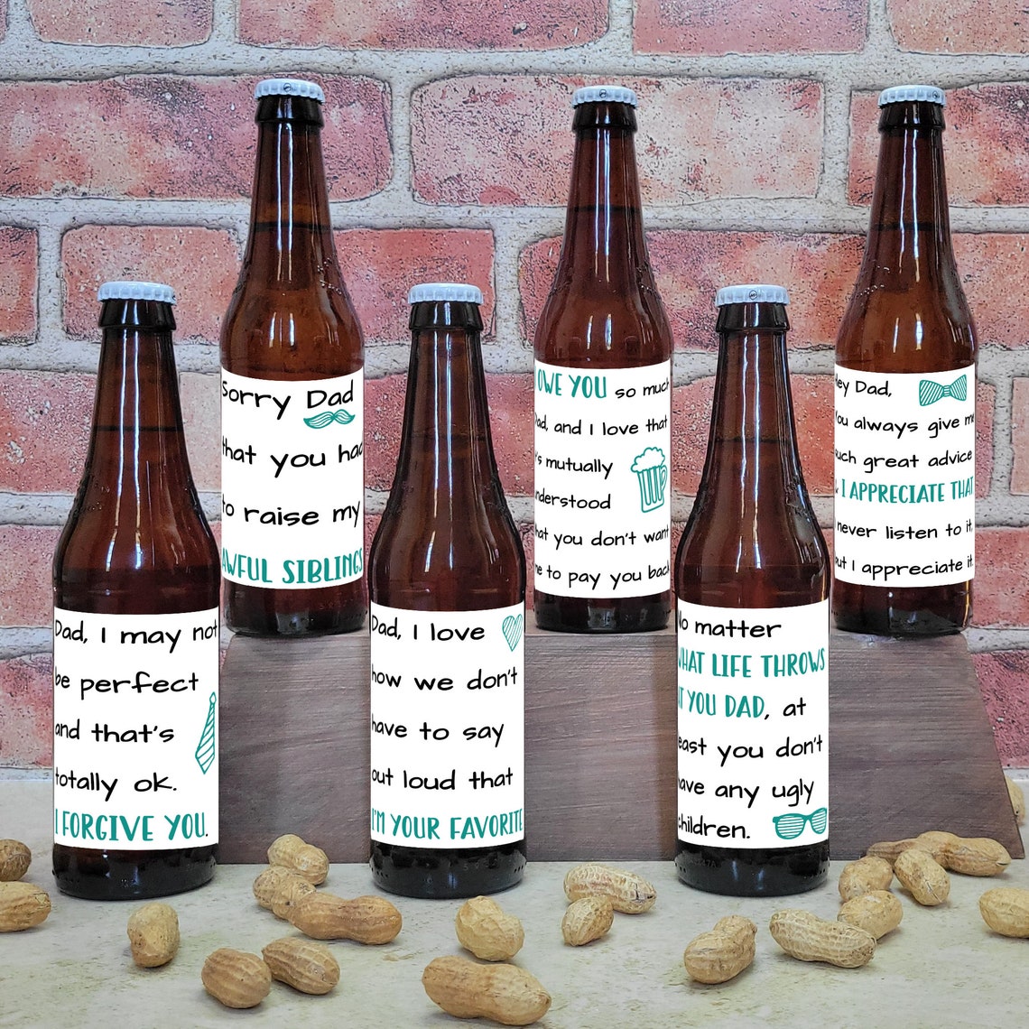 Beer Bottle & Carrier Labels and a Beer Carrier, Perfect for Birthdays ...