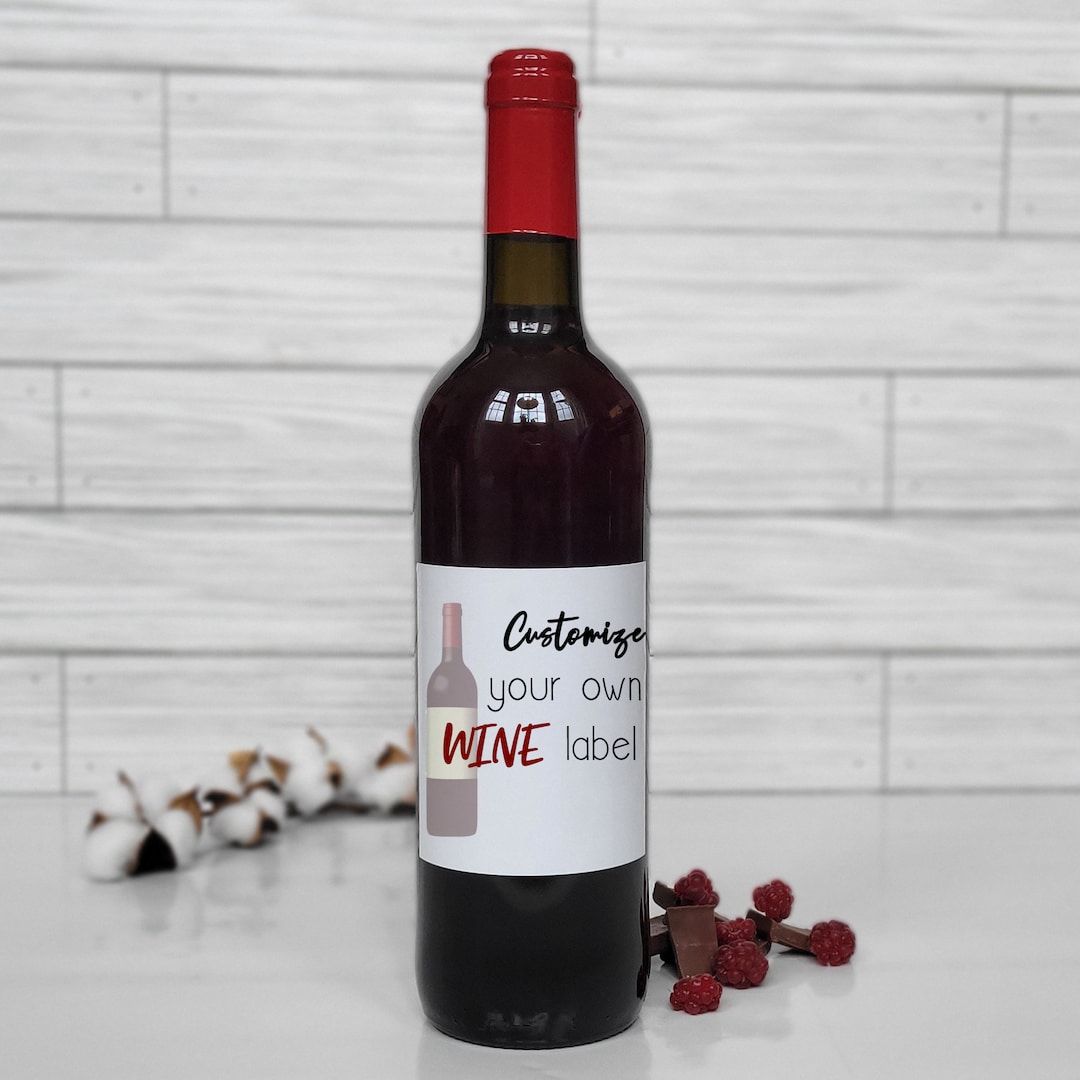 Create Your Own Wine Bottle Labels, 6 Physical Labels per Sheet, Great