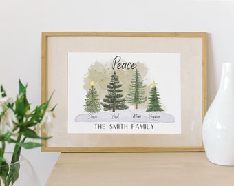 Personalized Family Print - Winter/Christmas