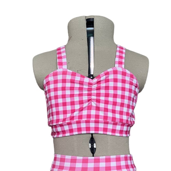 Gingham check dance set