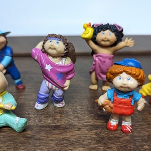 Set of Cabbage Patch Doll Collection figurines 1984 nostalgic old toys gift