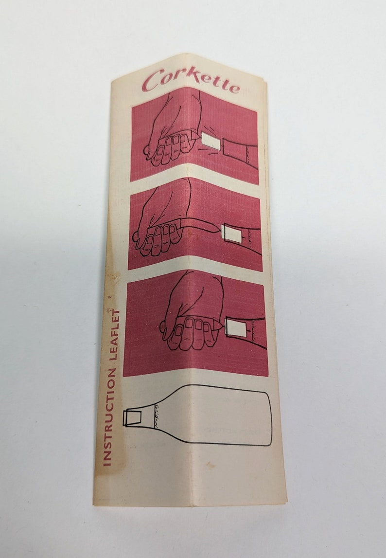 Vintage Corkette Wine Bottle Opener for Stuck Corks Etsy