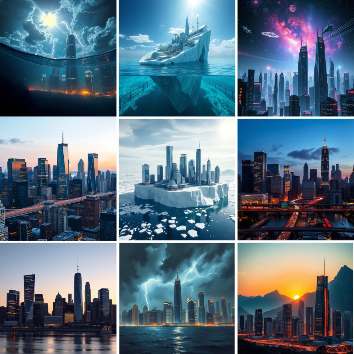 Futuristic City Visions Perspectives on the Modern City Cityscape City ... - Futuristic City Vision Designs