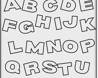 Alphabet Coloring Pages for Kids, 20 Styles (Digital Download)