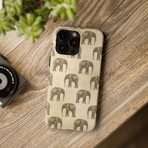 Rustic Elephant Tough Phone Case, iPhone Case, Elephant iPhone Case, Elephants, Elephant Graphic, Custom iPhone Case, Phone Case, Unique