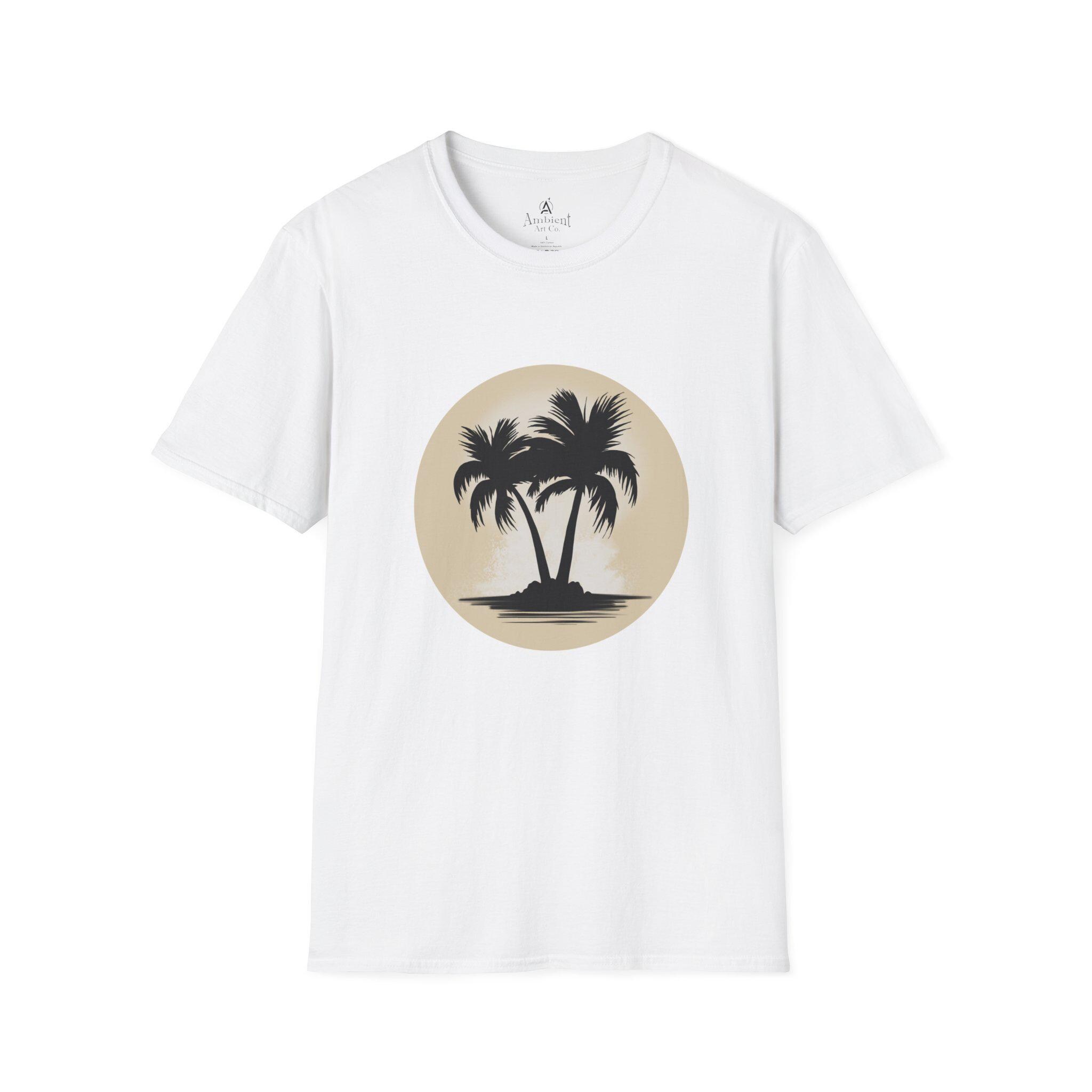 Palm Haven Unisex Softstyle T-shirt, Palm Tree T-shirt, Palm