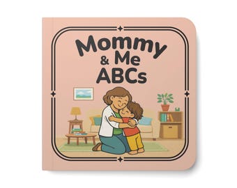 Mamma ABC-kartongbok, Första mors dag-present från bebis, Nybliven mamma babyshower-present, Mamma-bebisbok