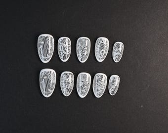 Black Lace Pearl-persnagels, 3D-gelaccent
