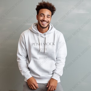 Lane Seven ls14001 Mockup White Sweatshirt Lane Seven Sweat Shirt Lane Seven Hoodies Hoodie Mockup Sweaters Mock-up Lane Seven 14001 Blanks