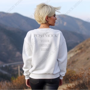 Lane Seven Mockup Lane Seven White Sweatshirt Mock UP Back Retro Sweatshirt Back Mockup Lane Seven Back Mockup Sweatshirt Back Lane Seven