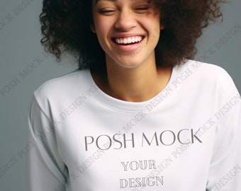 Gildan 18000 Mockup | Gildan White Sweatshirt Mockup | Gildan Model Mockup | Fall Mockup | Winter mockup | Gildan Oversized Crewneck Mockup