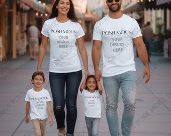 Family Shirt Mockup Bella Canvas 3001 Family Tee Mock Up Family Shirt Matching Bella Canvas White Tshirt Mockup BC3001 Family Trip Matching