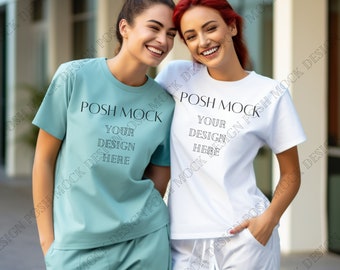 Comfort Colors C1717 TShirt Mockup - Comfort Color Shirt Mockup - White T Shirt Mockup - Seafoam c1717 Mockup - Comfort Colors Nurse Shirt