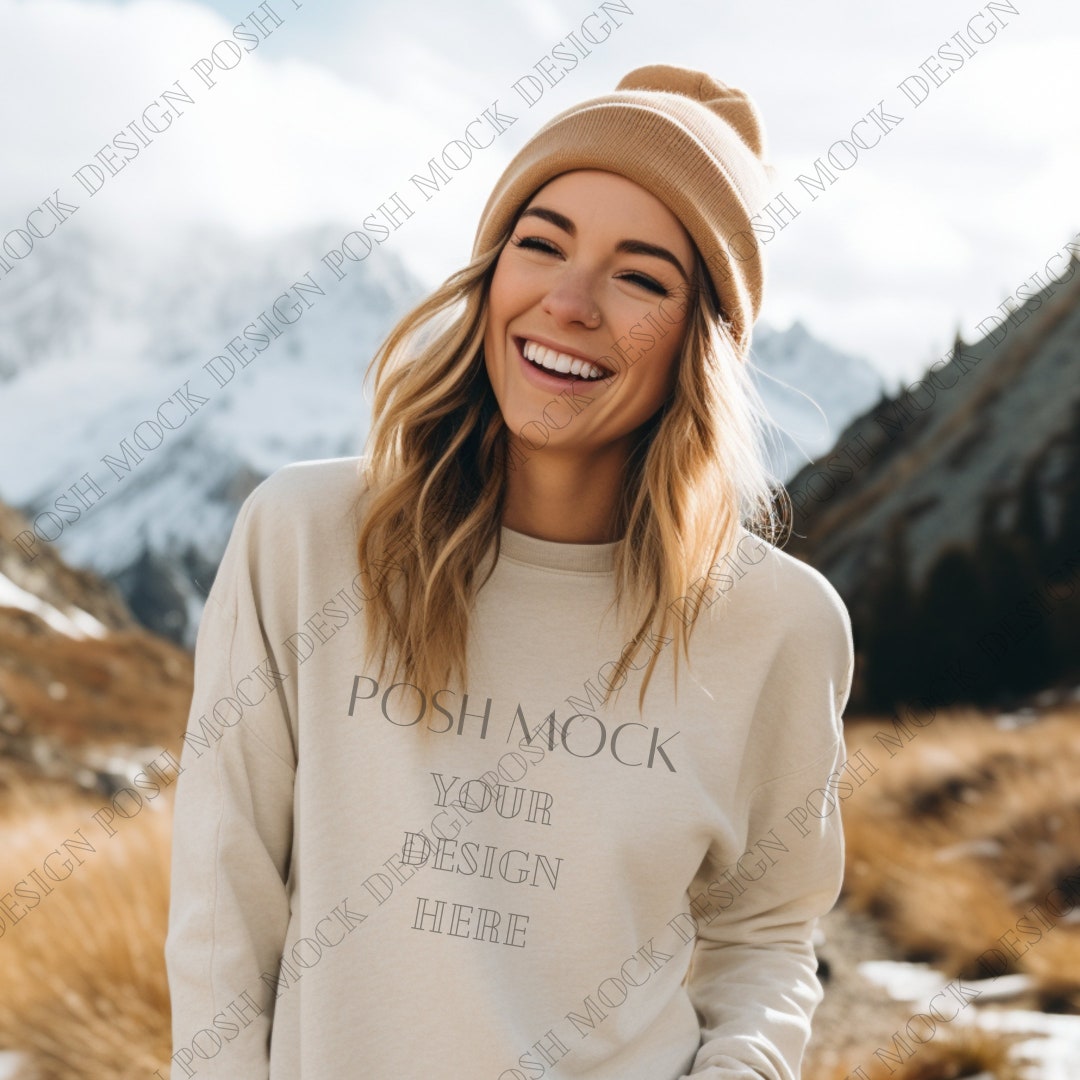 Gildan 18000 Mockup Sand Gildan Sand Sweatshirt Mockup - Etsy