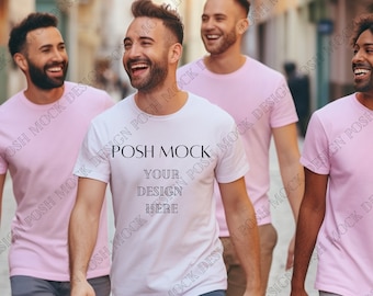 Pride White Bella Canvas 3001 Mockup, White Bella Canvas Mockup, Unisex Shirt Mockup, Pride Month Mockup, Gay Pride Model Mockup 3001, Tee
