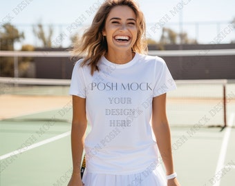 Beste Pickleball Shirts Mockup Pickleball Tshirt Mockup Pickle Ball T-Shirt ModelMockups BellaCanva Mockups T-Shirt Passendes Pickleball Tee