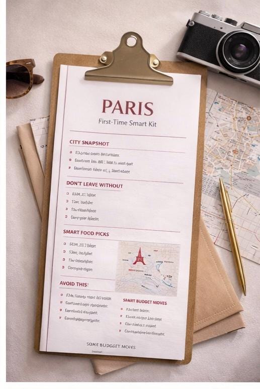Paris First-time Travel Guide – Printable Planner, Cheat Sheet (PDF) - Etsy
