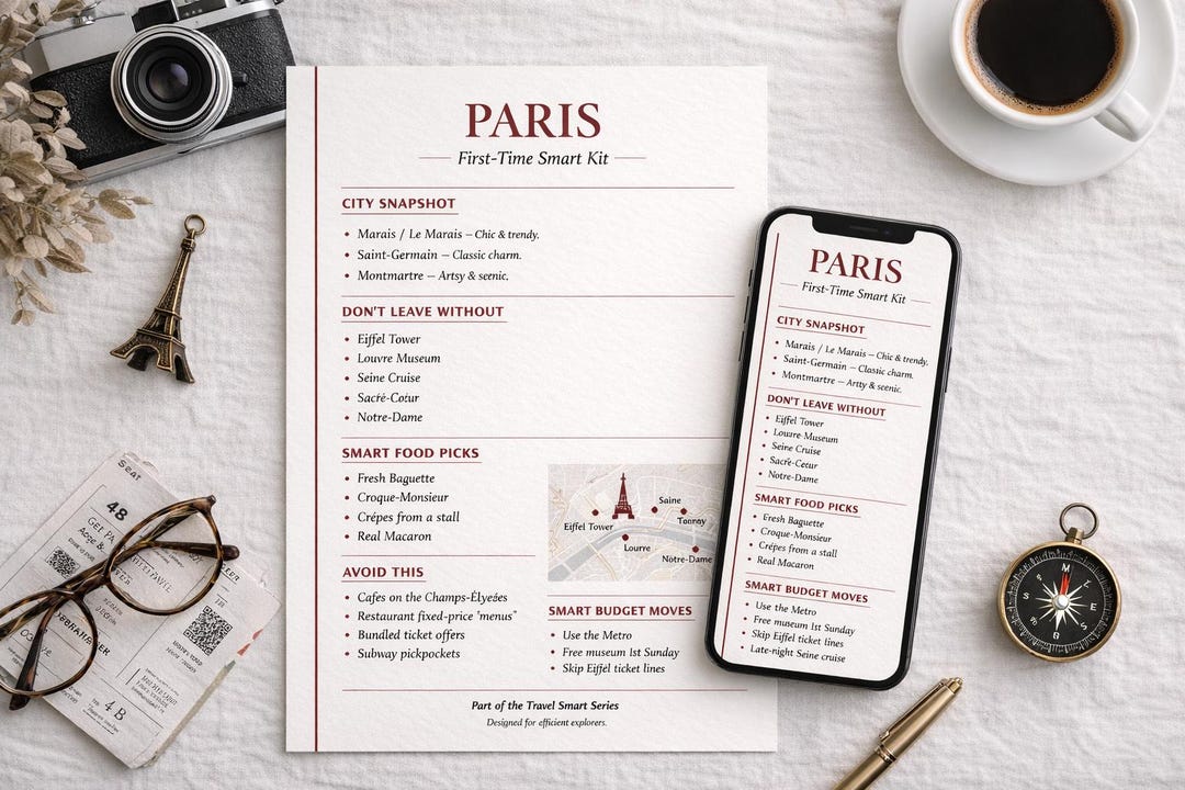 Paris First-time Travel Guide – Printable Planner, Cheat Sheet (PDF) - Etsy UK