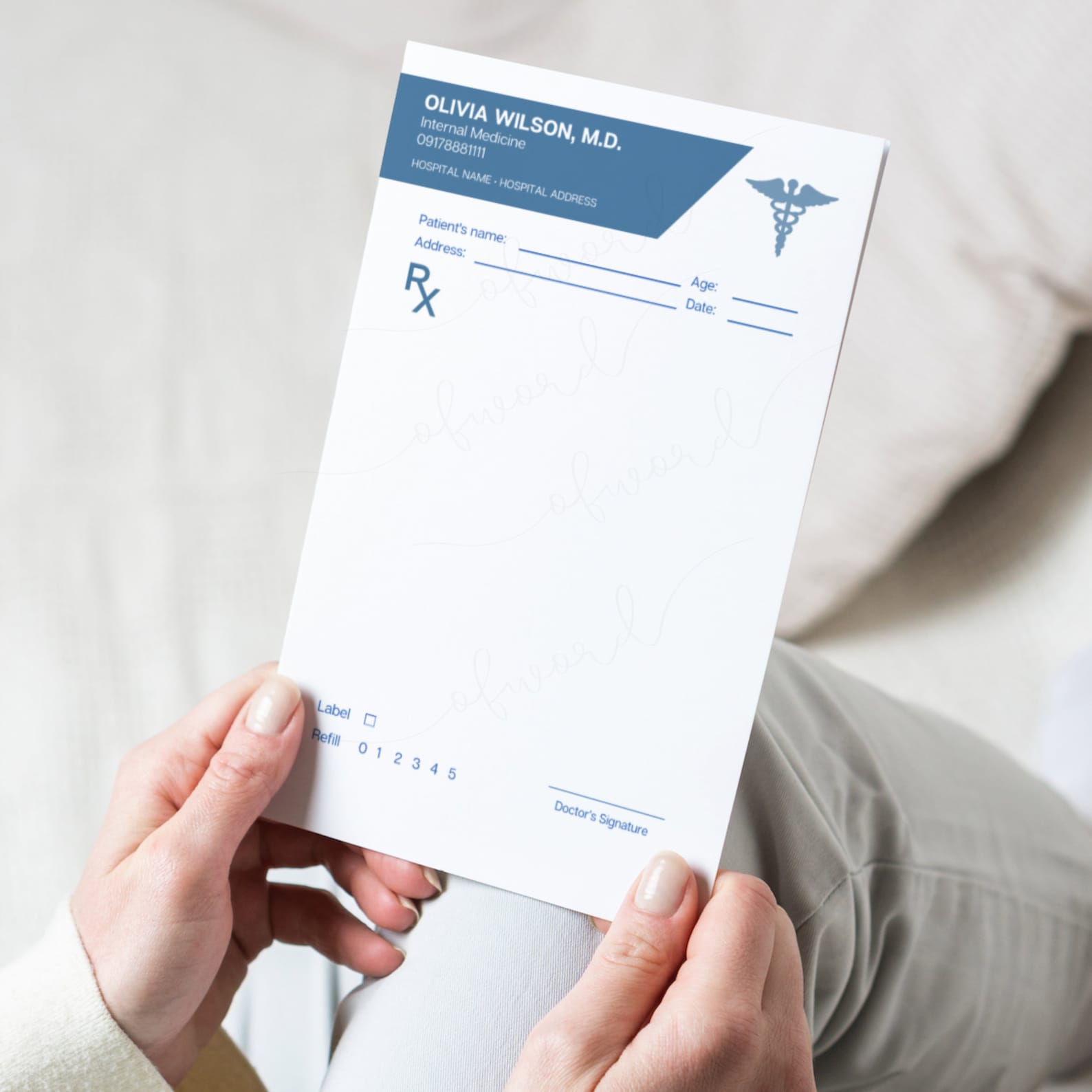 Prescription Pad Template Rx Prescription Template Doctor Prescription