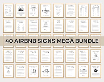 Modelo de pacote de assinatura do Airbnb, sinalização do Airbnb, aluguel de temporada VRBO, sinal de Wi-Fi, livro de boas-vindas do Airbnb, anfitrião do Airbnb, lista de check-out de hóspedes do Airbnb