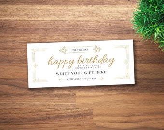 Editable Event Golden Ticket, Printable Event Ticket, Print At Home Birthday Voucher, Digital Gift Voucher, Surprise Ticket Canva Template