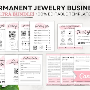 Permanent Jewelry Business Starter Kit, Permanent Jewelry Consent Forms,  Permanent Jewelry Warranty Card, Permanent Jewelry Instagram Posts 