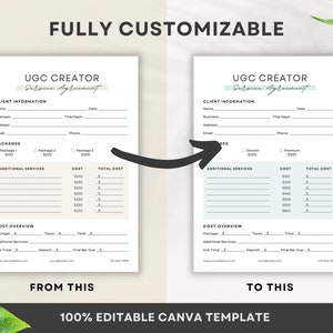 UGC Creator Contract Template UGC Template Professional UGC Contract