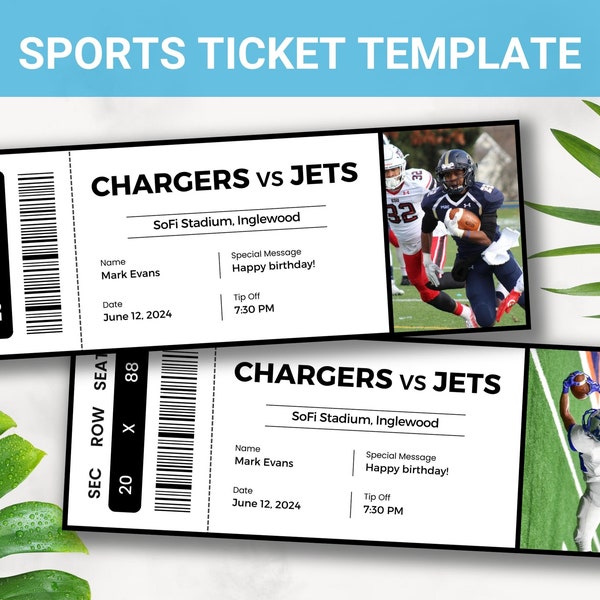Custom Sports Ticket Design - Etsy