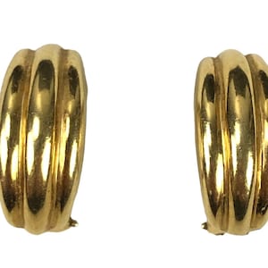 18K Yellow Gold Hoop Earrings